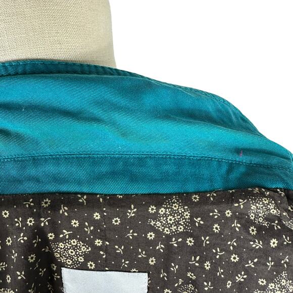 MOSCHINO Cheap and Chic Teal Cropped Short Sleeve Jacket Women's Size 4 - Picture 6 of 14